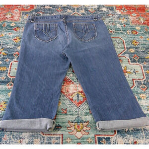 Gap Low Rise Cropped/Cuffed Blue Jeans Stretch-Women's 16